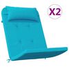 vidaXL Cojines de sillas 2 uds. Tela Oxford Tuquesa 58 x 77 x 4,5 cm