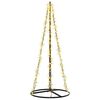 vidaXL &Aacute;rbol de Navidad LED 165 cm 540 LED Blanco C&aacute;lido Acero Negro