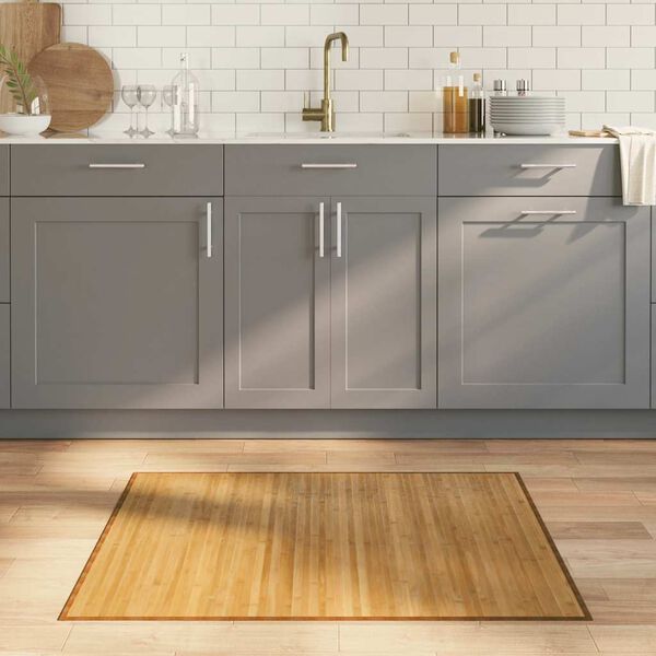 vidaXL Alfombra rectangular bamb&uacute; color natural 80x100 cm