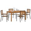 vidaXL Conjunto de Comedor de Jardín 5 pcs Negro