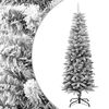 vidaXL &Aacute;rbol de Navidad artificial estrecho con nieve PVC y PE 150 cm