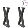vidaXL Patas para mesa de comedor (2 unidades), antracita, 50 x (72-73,3) cm, acero