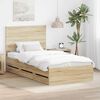 vidaXL Estructura de cama Roble Sonoma 100 x 200 cm Madera Ingenieril