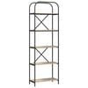 vidaXL Estante de libros 5 niveles 60 x 30 x 183 cm Roble Sonoma