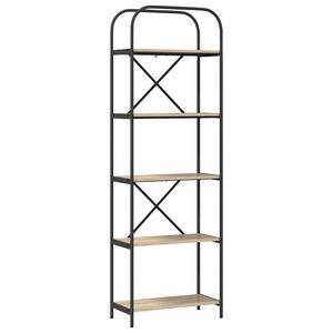 vidaXL Estante de libros 5 niveles 60 x 30 x 183 cm Roble Sonoma