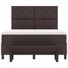 vidaXL Cama tipo Box Spring Marr&oacute;n Oscuro 160 x 200 cm tela