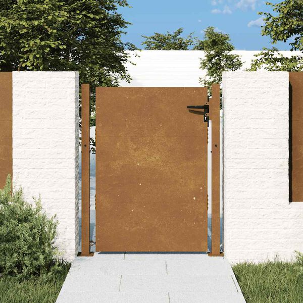 vidaXL Puerta de jard&iacute;n 100x125 cm de acero corten