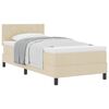 vidaXL Cama tipo Box Spring con colch&oacute;n Crema 100 x 200 cm tela