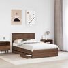 vidaXL Estructura de cama Roble Marr&oacute;n 135 x 190 cm Madera Ingenieril