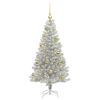 vidaXL &Aacute;rbol de Navidad con 150 LED con soporte Plateado 120 cm PET