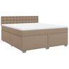 vidaXL Cama box spring con colch&oacute;n cuero sint&eacute;tico capuchino 180x200cm