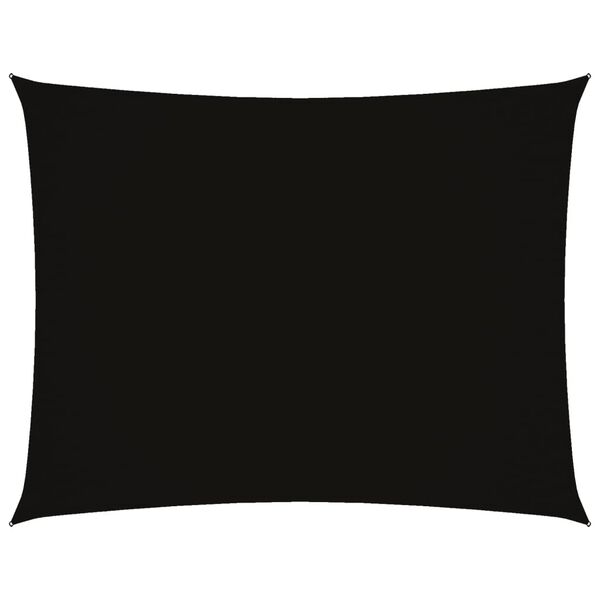 vidaXL Toldo de vela rectangular tela Oxford negro 2,5x4 m