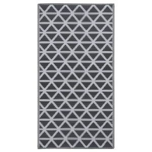 vidaXL Alfombra de exterior ARAKIL negra 190x290 cm PP