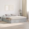 vidaXL Cama con almacenamiento Gris Concreto 180 x 200 cm