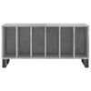 vidaXL Mueble discos madera contrachapada gris hormig&oacute;n 100x38x48 cm