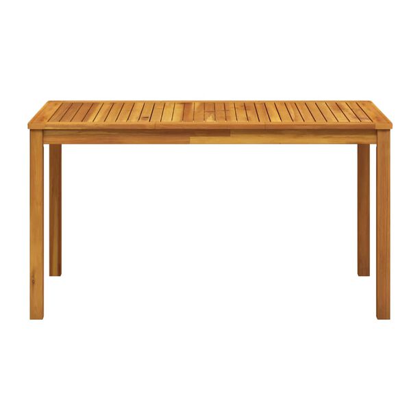 vidaXL Mesa de jard&iacute;n madera maciza de acacia 140x80x74 cm
