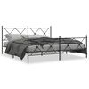 vidaXL Estructura cama sin colch&oacute;n con estribo metal negro 183x213 cm