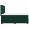 vidaXL Cama box spring con colch&oacute;n terciopelo verde oscuro 200x200 cm