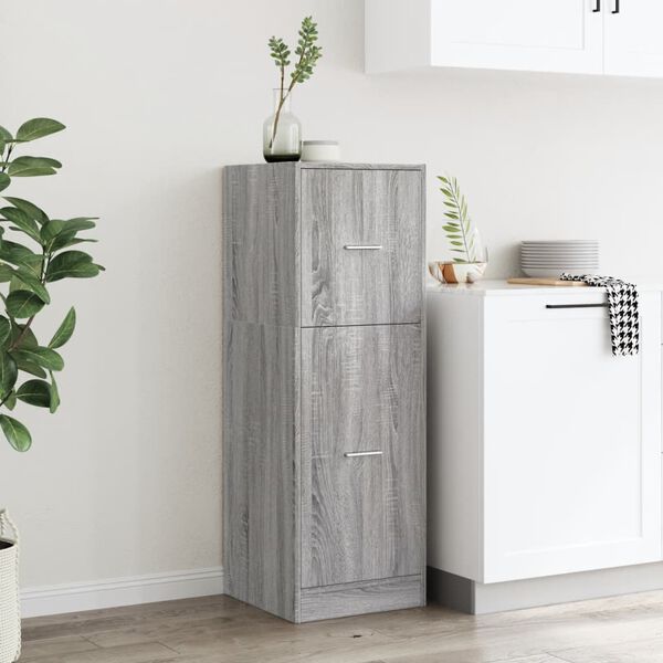 vidaXL Armario botiquín madera ingeniería gris Sonoma 40x41x118 cm