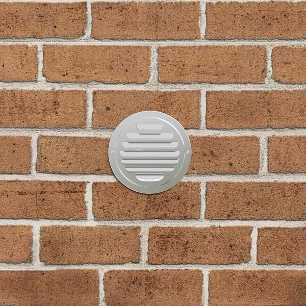 vidaXL Rejillas de ventilaci&oacute;n de aire 4 pcs Plateado 80 mm