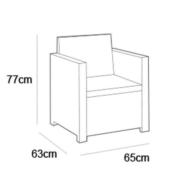 Keter Silla de jard&iacute;n Monaco grafito