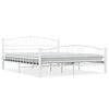 vidaXL Estructura cama con cabecero sin colch&oacute;n metal blanco 160x200cm