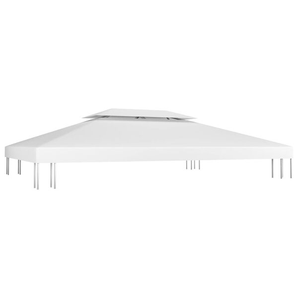 vidaXL Toldo de cenador 2 niveles 310 g/m² 4x3 m blanco