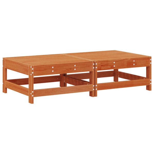 vidaXL Reposapi&eacute;s de Jard&iacute;n Pino macizo Marr&oacute;n Cera