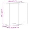vidaXL Armario colgante "Lyon" blanco brillante 60x31x60 cm madera de ingeniería