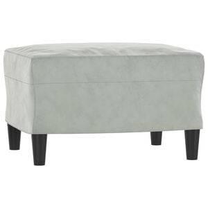 vidaXL Reposapi&eacute;s de terciopelo gris claro 60x50x41 cm