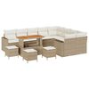 vidaXL Conjunto de sof&aacute;s de jard&iacute;n 13 pcs Beige rat&aacute;n sint&eacute;tico