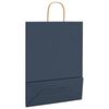 vidaXL Bolsas de papel con asas 250 uds azul 32x12x42 cm