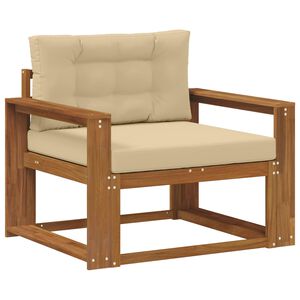 vidaXL Sof&aacute; intermedio de exterior Madera de Acacia S&oacute;lida Natural