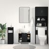 vidaXL Gabinete de Ba&ntilde;o con estante Roble Negro 60 x 32 x 54 cm