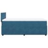 vidaXL Cama box spring con colch&oacute;n terciopelo azul oscuro 80x200 cm