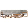 vidaXL Conjunto de sof&aacute;s de exterior 7 pcs Gris Natural y Claro