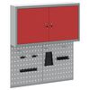 vidaXL Juego de Armarios de Herramientas con estante 3 uds. Rojo