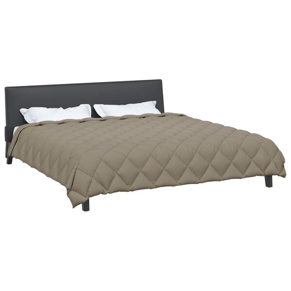 vidaXL Edred&oacute;n de Invierno Gris Claro 240 x 200 cm Microfibra