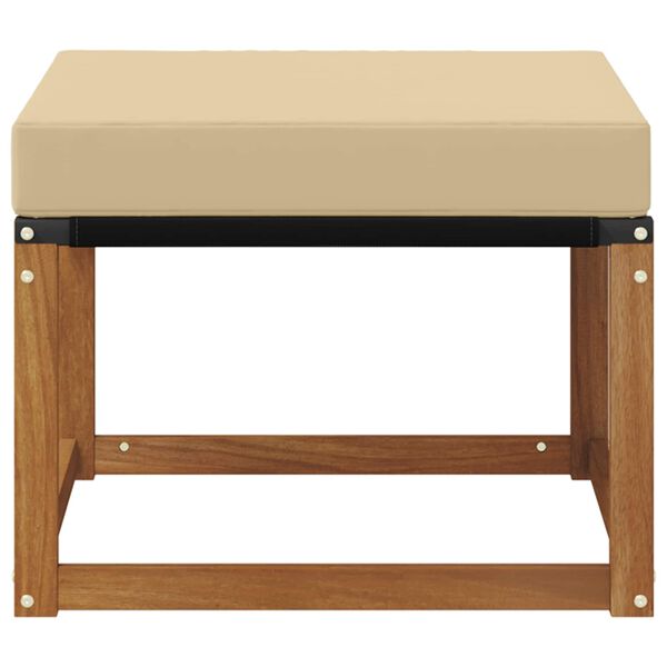 vidaXL Reposapi&eacute;s de exterior Madera de Acacia maciza y Tela Textilene