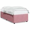 vidaXL Estructura de cama sin colchón terciopelo rosa 90x190 cm