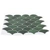 vidaXL Baldosa de Escama de Pescado 10 pcs Verde oscuro 30 x 30 cm