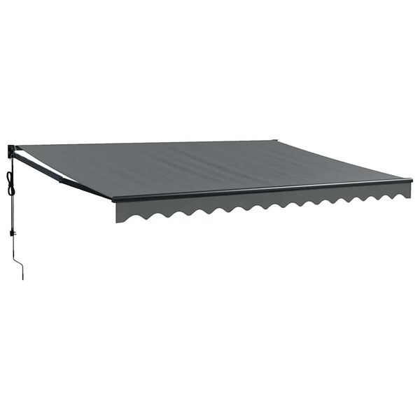 vidaXL Toldo retr&aacute;ctil autom&aacute;tico gris antracita 4,5x3 m