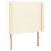 vidaXL Cabecero con orejas cuero sint&eacute;tico crema 83x16x118/128cm