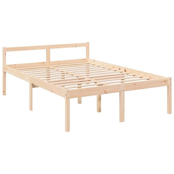 vidaXL Cama senior doble sin colch&oacute;n 135x190 cm