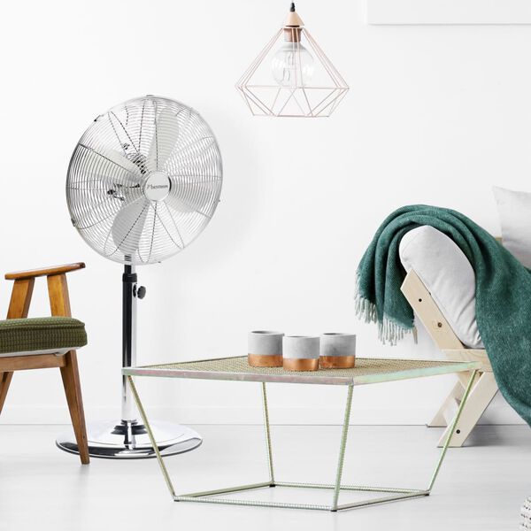 Bestron Ventilador de pie DFS45S cromado 45 cm 50 W