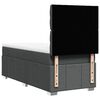 vidaXL Cama box spring con colch&oacute;n tela gris oscuro 100x200 cm