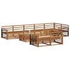 vidaXL Conjunto de sof&aacute;s de exterior 9 pcs Natural
