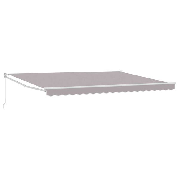 vidaXL Toldo Manual Gris claro 4,5 x 3 m Poliester y metal