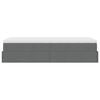 vidaXL Estructura cama otomana colchón tela gris oscuro 80x200cm