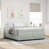 vidaXL Estructura de cama con colch&oacute;n Gris claro 180 x 200 cm